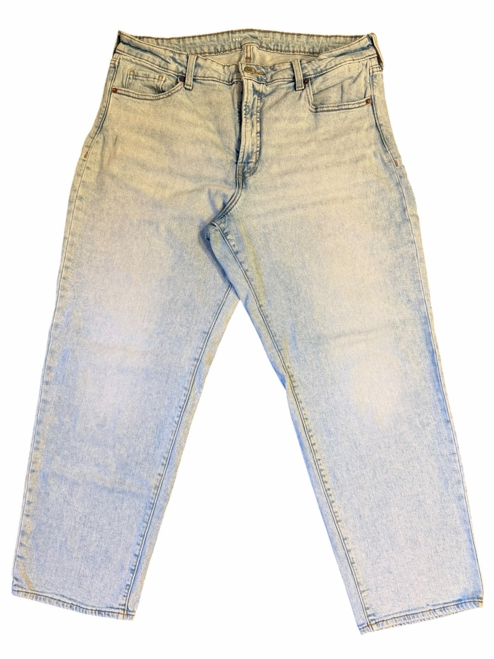 Old Navy OG Loose Jeans Women’s 18 High Rise Loose Straight Light Wash Denim